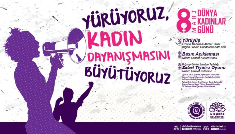 Nilüfer'de kadınların 8 Mart programı dayanışmaya çağırıyor