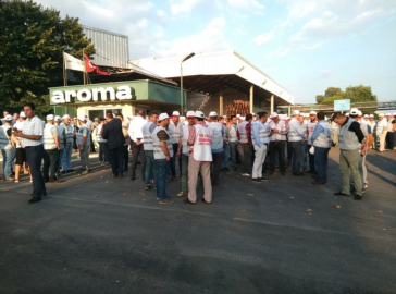 AROMA işçisi grevde!