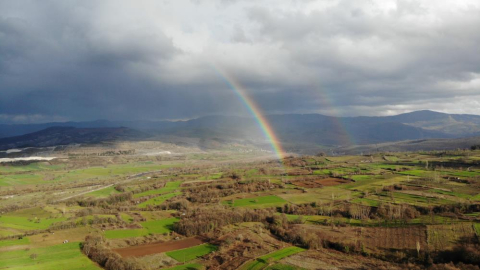 Bursa'da gök kuşağı güzelliği