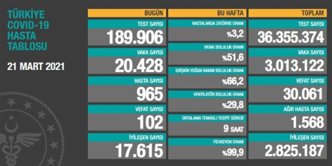 Kovid-19'dan hayatını kaybedenlerin sayısı 30 bini geçti