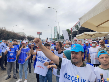 Özçelik-İş Sendikası Genel Başkanı Değirmenci'den Mastaş grevine destek ziyareti