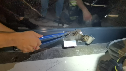 Bursa'da yavru kediyi itfaiye kurtardı