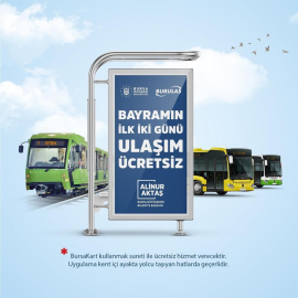 Bursa'da toplu ulaşım bayramda ücretsiz mi?