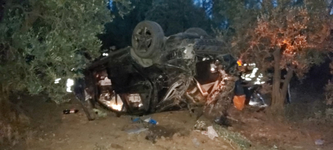 Bursa’da araç zeytinliğe daldı: 1 ağır yaralı!