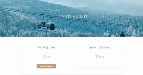 Bursa'da teleferik ücretlerine zam geldi