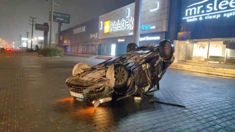 Yer Bursa: Babasından izinsiz aldığı aracı hurdaya çevirdi