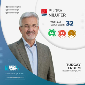 CHP'li Nilüfer Belediye Başkanı Turgay Erdem'in vaatleri nelerdi?