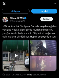 Bursaspor Stadyumu'nda yangın paniği!