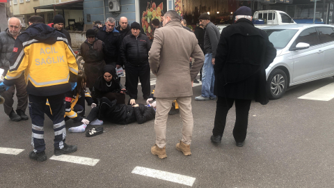Bursa'da yaya geçidinden geçen kadına otomobil çarptı  