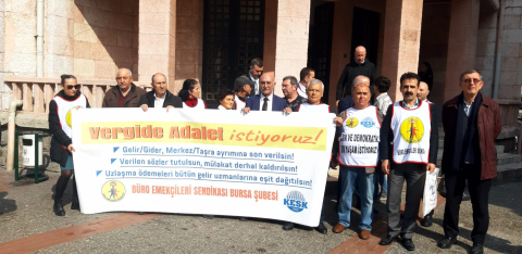 BES Bursa Şubesi: Vergide adalet, sorunlarımıza çözüm istiyoruz!