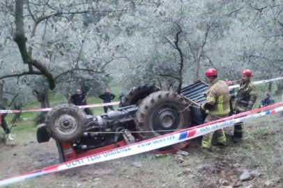 Devrilen traktörün altında kalan yaşlı adam hayatını kaybetti