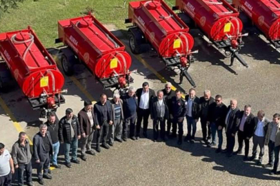 Bursa'da köylere yangın söndürme tankeri dağıtıldı
