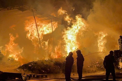 Bursa'da palet fabrikası alevlere teslim oldu