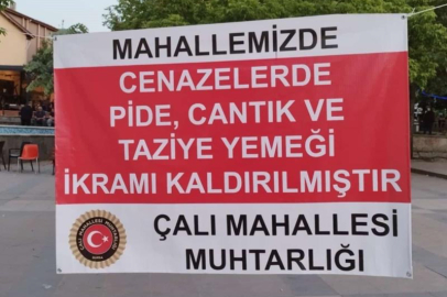 Bursa'nın bir mahallesinde cenazelerde yemek ikramı kaldırıldı