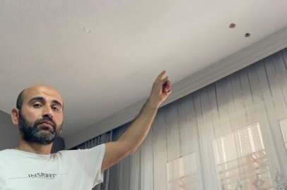 Bursa'da abisini evden çıkarmak için tavanı deldi