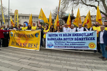 Bursa'da mülakat uygulaması nedeniyle Eğitim Sen üyesi mağdur edildi