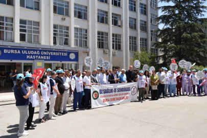 Bursa’da Öz Sağlık İş’in KÇP eylemine sağlık işçisi tepki gösterdi: Sizler bizi mağdur ettiniz