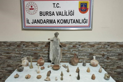 Bursa’da tarihi eser operasyonu: Roma ve Bizans objeleri ele geçirildi