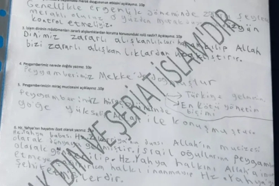 Bursa'da "şeriat" ibareli sınav kağıtıldı iddiası!