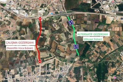 Bursa'da su projesi için trafik düzenlemesi