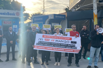 Bursa'da Şık Makas işçilerine destek eylemi: Bu ürünler üretilirken işçilere hakları verilmedi