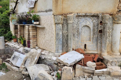 Bursa'da Bizans dönemine ait tarihi mermer çeşme tahrip edildi