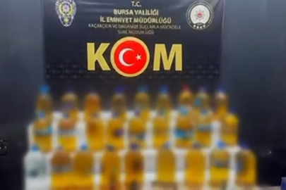 Bursa'da 227 litre sahte alkol ele geçirildi