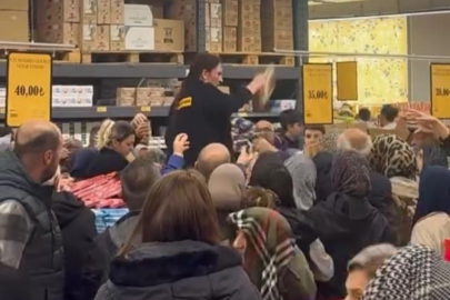 Bursa'da bir süpermarkette kampanya izdihama yol açtı