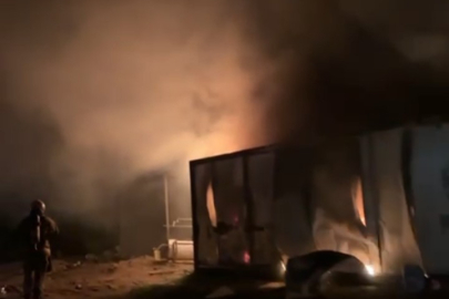 Bursa’da işçilerin kaldığı barakada yangın