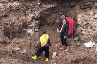 Bursa'da temel için kazılan yerden tarihi mezar kalıntıları çıktı