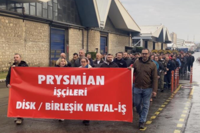 Bursa Prysmian işçileri 1 saat iş durdurdu