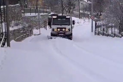 Osmangazi’nin yüksek kesimlerinde kar nöbeti