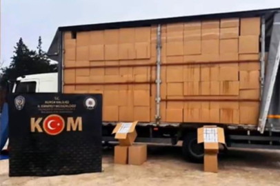 Bursa'da dev kaçak tütün operasyonu: Milyonlarca makaron ele geçirildi