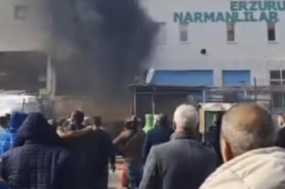 Bursa'da bir iş yerinde yangını çıktı: Yurttaşlar yangını film izler gibi izledi
