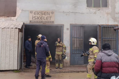 Bursa'da mobilya imalathanesinde yangın