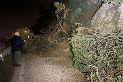 Bursa’da heyelan: Mudanya-Kurşunlu yolu trafiğe kapandı