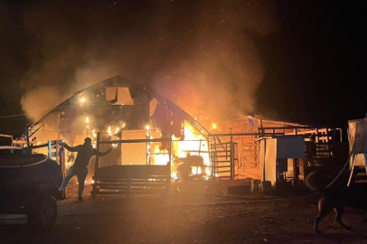 Bursa'da çiftlikte yangın: 580 kanatlı hayvan telef oldu