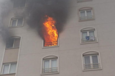 Bursa'da 8 katlı binada yangın