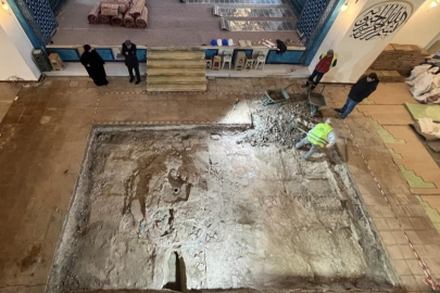 Bursa Muradiye Camii'nde 600 yıllık havuz ortaya çıktı