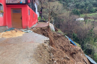 Bursa'da toprak kayması paniği