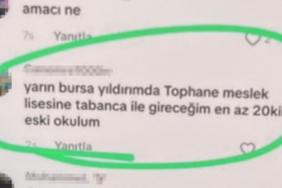 Maraş ve Urfa’da okula yapılan saldırı sonrası Bursa’da "Sıra bende" yazan şüpheliye operasyon düzenlendi