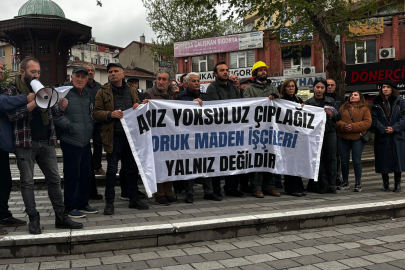 Bursa'da Doruk Madencilik işçileriyle dayanışma eylemi yapıldı