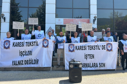 Karesi Tekstil işçileri sendikal hakları için bir kez daha eylem yaptı