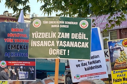 Bursa'da emeklilerden seyyanen zam talebi