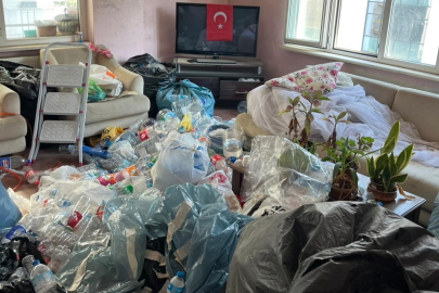 Osmangazi’de çöp evden 2,5 ton geri dönüşüm atığı çıkarıldı