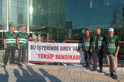 Korteks işçilerinin grevi ikinci gününde tüm coşkusuyla devam ediyor