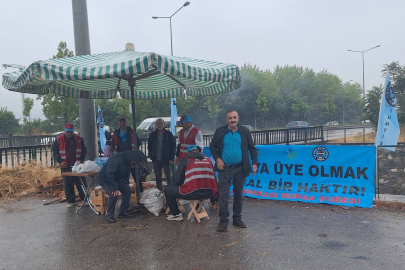 Bursa Özdağlı Lojistik’te sendika düşmanlığına karşı başlatılan eylem ikinci gününde