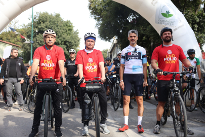 Erkan Aydın farkındalık için pedal çevirdi