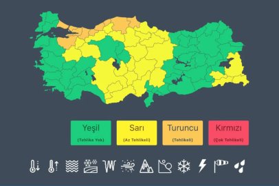 Bakanlık Bursa dahil 10 il için turuncu, 26 il için sarı kod uyarısı yaptı