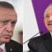 Recep Tayyip Erdoğan ve Kemal Kılıçdaroğlu'nun görselleri tek fotoğrafta birleştirilmiş.